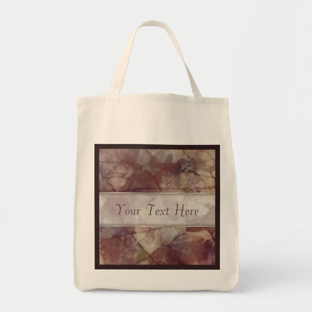 Bolso De Tela Marble marrón Rosa (Frente)