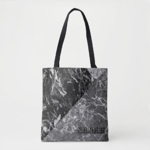 Bolso De Tela Marble negro de moda de Guay