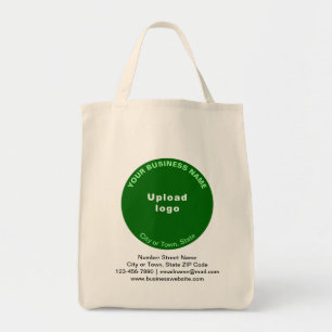 Bolso De Tela Marca comercial de forma redonda verde en la compr