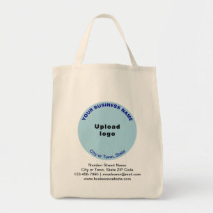 Bolso De Tela Marca comercial de forma redondeada azul claro en