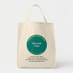 Bolso De Tela Marca comercial de forma verde verde azulada en la