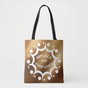 Bolso De Tela Marca con tu logotipo sobre el oro falso suave