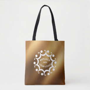 Bolso De Tela Marca con tu logotipo sobre el oro falso suave