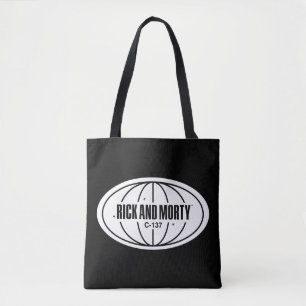 Bolso De Tela Marca de dimensión C-137 Retro Rick y Morty