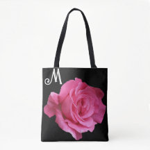 Marca M personalizable bonito rosa rosado floral d