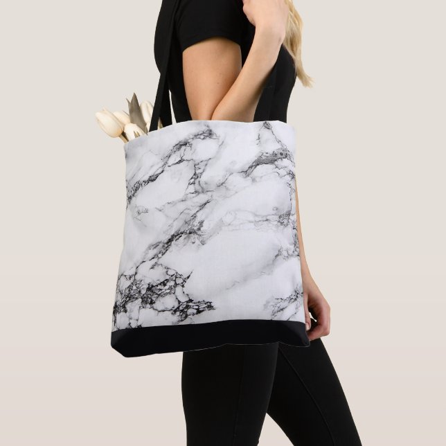 Bolso De Tela Marcado y cuero (Detalle)