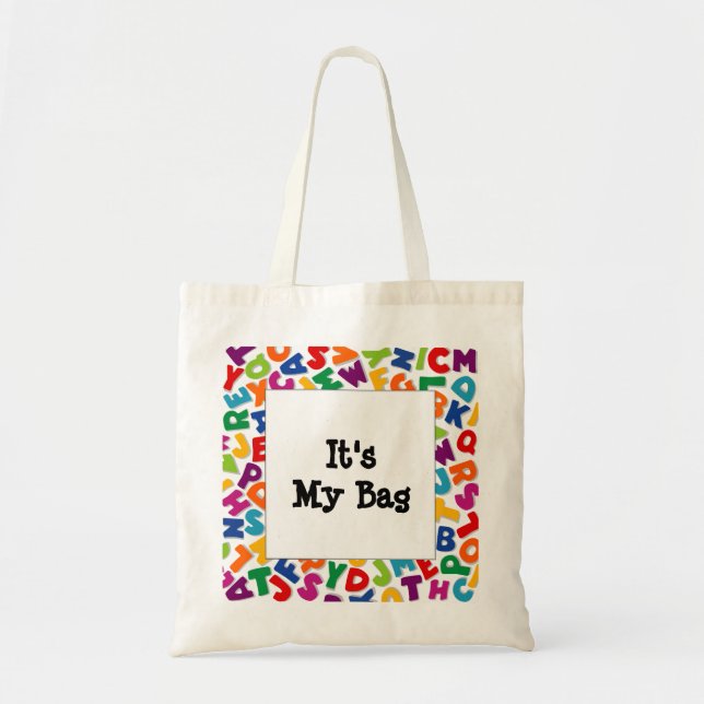 Bolso De Tela Marco alfabético (Frente)