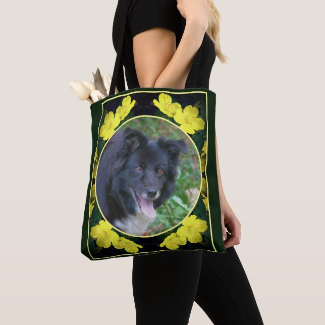 Bolso De Tela Marco de flor geraniano crea tu propia foto (Detalle)