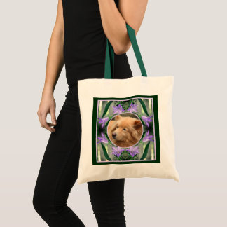 Bolso De Tela Marco de flores de lirio morado crea tu propia fot