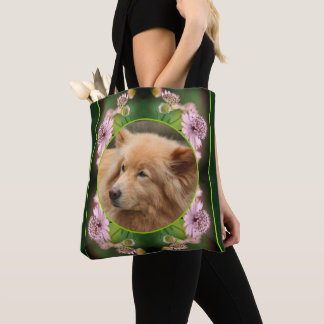 Bolso De Tela Marco De Flores Delicadas Crea Tu Propia Foto