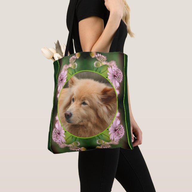 Bolso De Tela Marco De Flores Delicadas Crea Tu Propia Foto (Detalle)