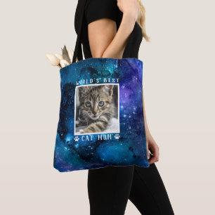 Bolso De Tela Marco de Foto de Huellas de Garra de la Mejor Mamá