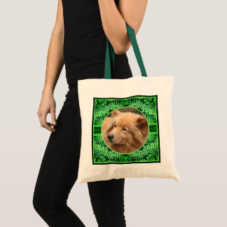 Bolso De Tela Marco de helechos verdes cree su propia foto Masco