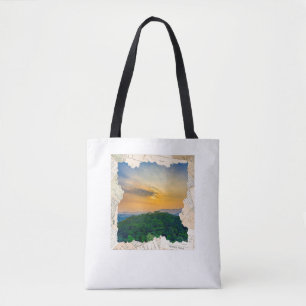 Bolso De Tela Marco de periódico vintage para foto personalizada