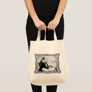 Bolso De Tela Marco de plata elegante para aniversario con foto