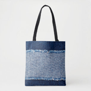 Bolso De Tela Marco de tela de jeans azules denim. Denim fabr bl