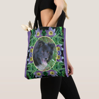 Bolso De Tela Marco Purple Pasque Flores Crea Tu Propia Foto