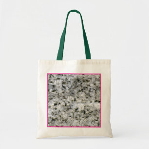 Bolso De Tela Marco rosado blanco de la roca del granito