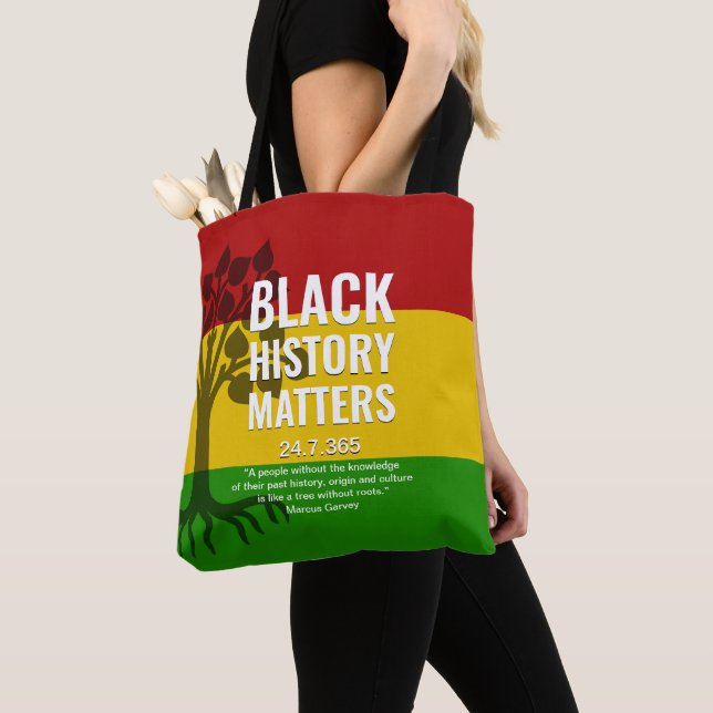 Bolso De Tela MARCUS GARVEY Historia Negra (Detalle)