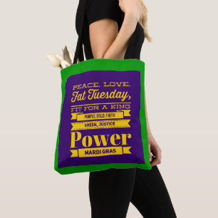 Bolso De Tela Mardi Gras