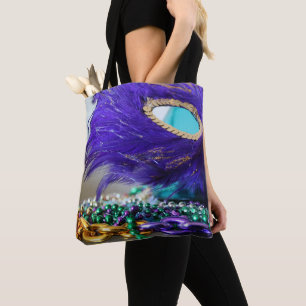 BOLSO DE TELA MARDI GRAS BEAD BAG