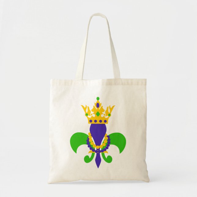 Bolso De Tela Mardi Gras Fleur de Lis (Frente)