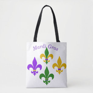 Bolso De Tela Mardi Gras Fleur de Lis