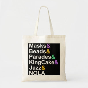 Bolso De Tela mardi gras máscaras perlas desfiles kingcake jazz