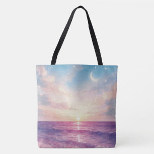 Bolso De Tela Mareas Celestiales al Crepúsculo Soñador