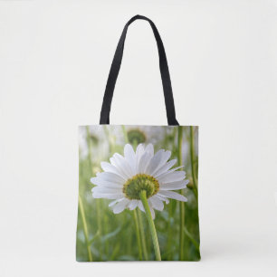 Bolso De Tela margarita blanca única en campo