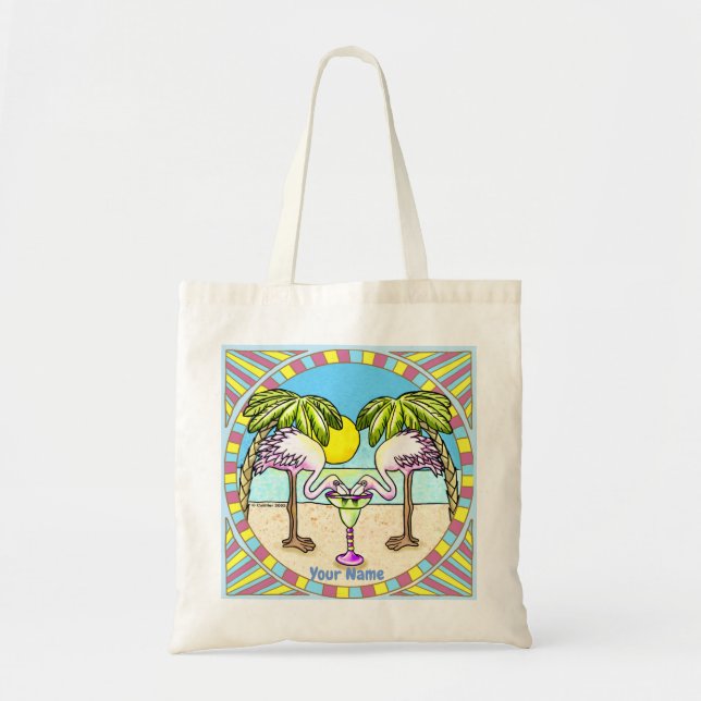 Bolso De Tela Margarita Flamenco  (Frente)