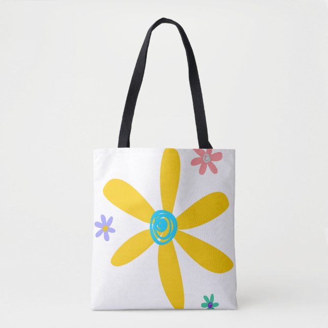 Bolso De Tela Margarita loca 2 (Anverso)