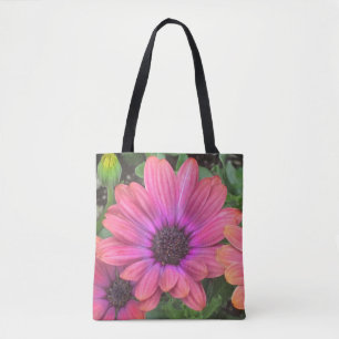 Bolso De Tela Margarita Rosa Púrpura
