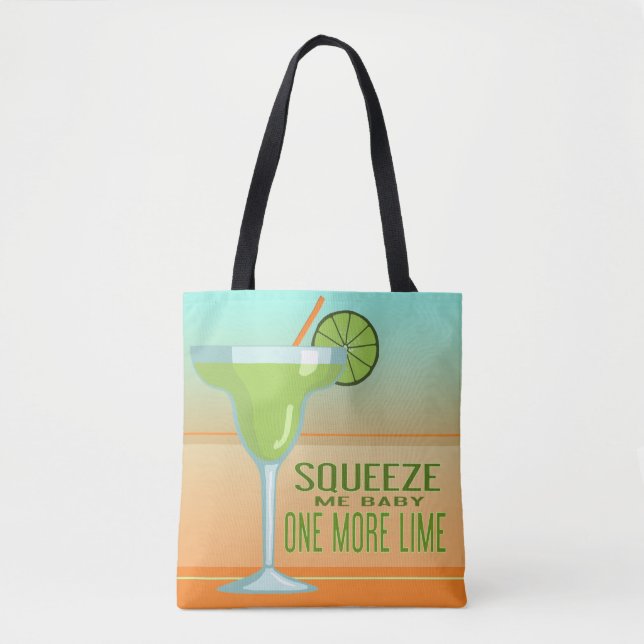 Bolso De Tela Margarita | Squeeze Me Baby Una Lime Más (Anverso)