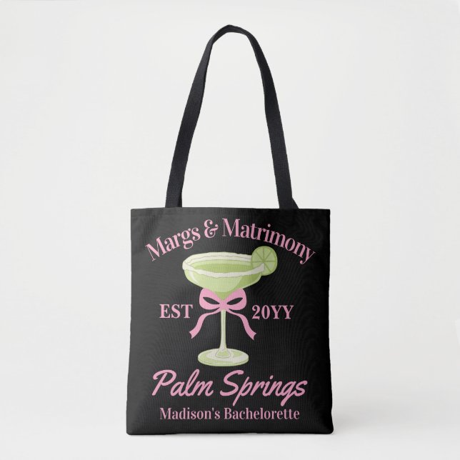 Bolso De Tela Margaritas Bachelorette Party (Anverso)