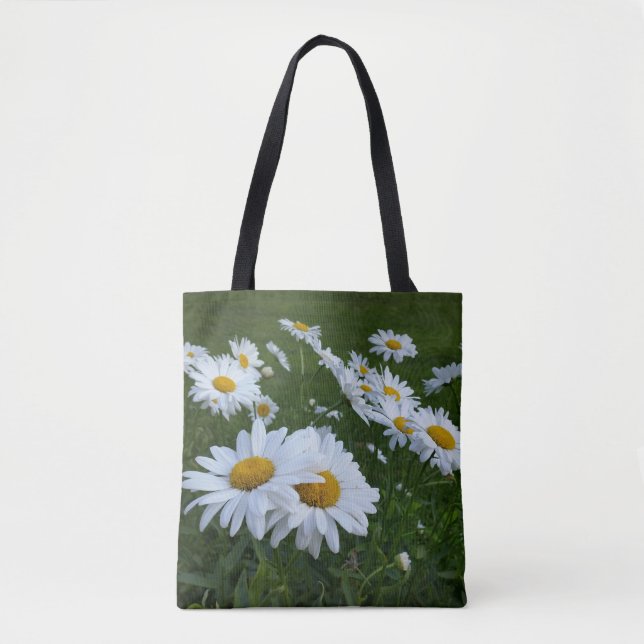 Bolso De Tela margaritas blancas (Anverso)