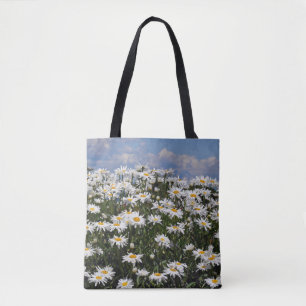 Bolso De Tela Margaritas blancas del verano