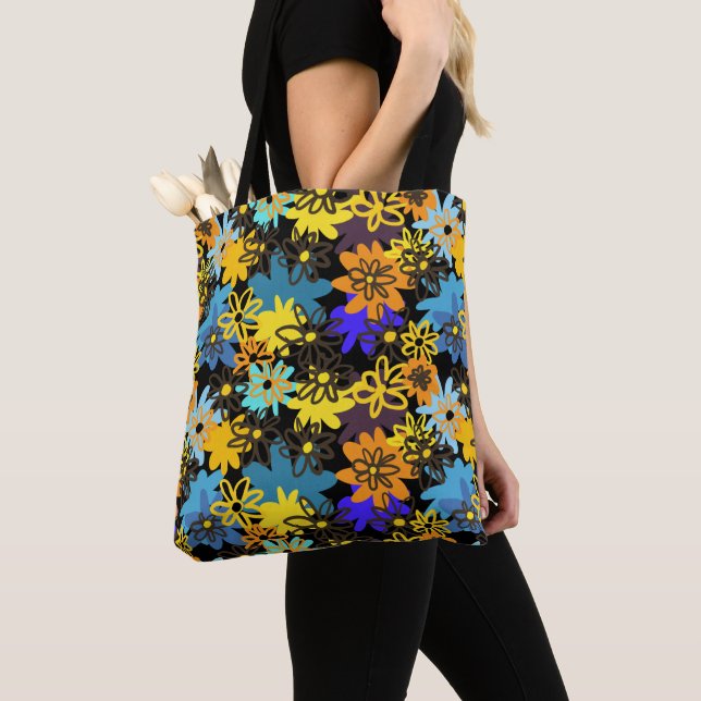 Bolso De Tela margaritas, daisies tote bag (Detalle)