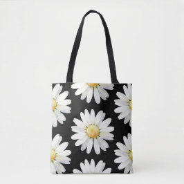 Bolso De Tela Margaritas de puntos amarillos