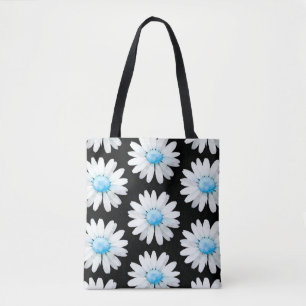 Bolso De Tela Margaritas de puntos azules