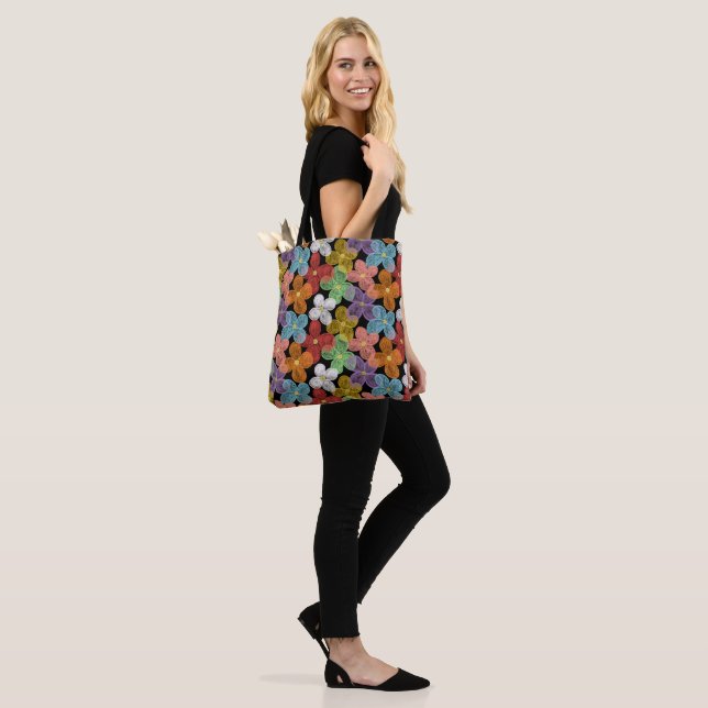 Bolso De Tela Margaritas de Tiza (Puesto)