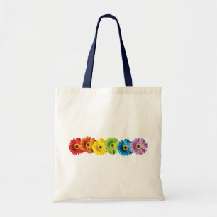 Bolso De Tela Margaritas del arco iris