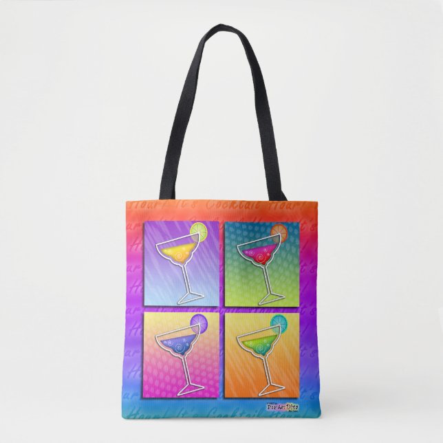 BOLSO DE TELA MARGARITAS DEL ARTE POP (Anverso)