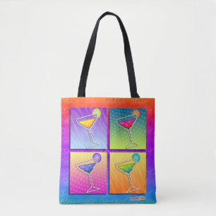 BOLSO DE TELA MARGARITAS POP ART