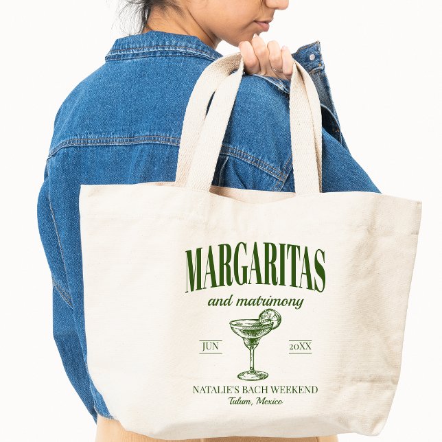 Bolso De Tela Margaritas Y Bachelorette Personalizada De Matrimo (Subido por el creador)