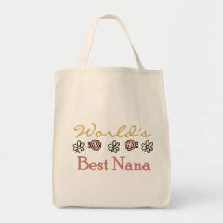 Bolso De Tela Margaritas y mundos la mejor Nana de los rosas