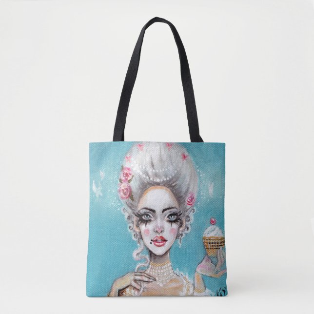 Bolso De Tela Marie Antoinette Deja comer quequitos (Anverso)