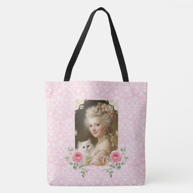Bolso De Tela Marie Antoinette,French,Paris,cat,portrait (Anverso)