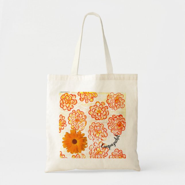 Bolso De Tela MARIGOLDS Cempazuchil TOTE BAG (Frente)