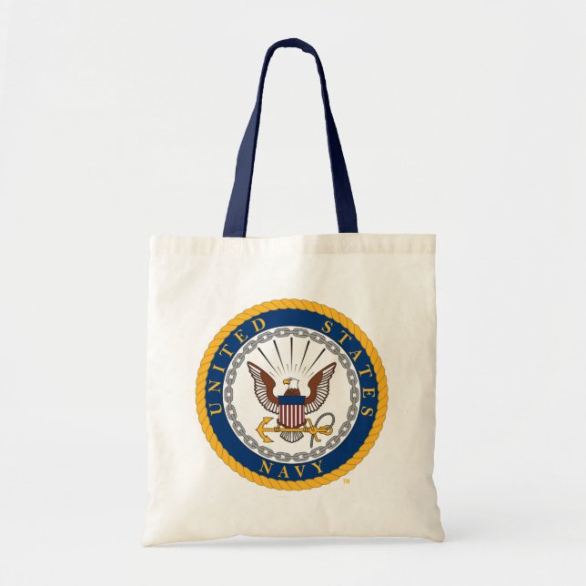Bolso De Tela Marina de Estados Unidos | Emblema naval (Frente)